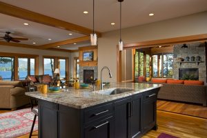Custom kitchen design by Saratoga Springs general contractor Teakwood Builders.